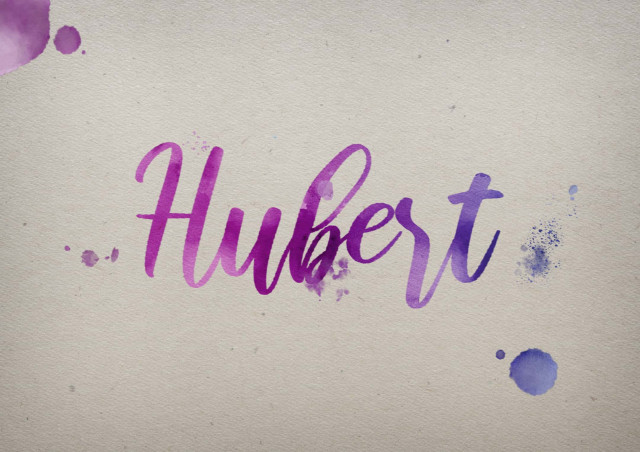 Free photo of Hubert Watercolor Name DP