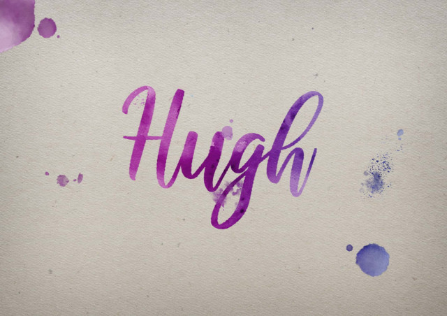 Free photo of Hugh Watercolor Name DP