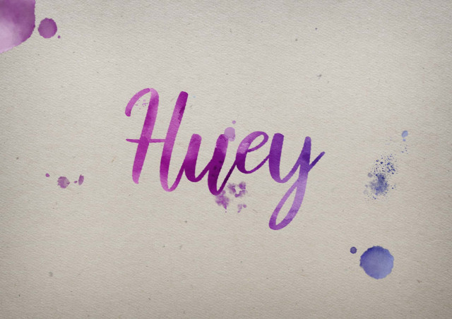 Free photo of Huey Watercolor Name DP