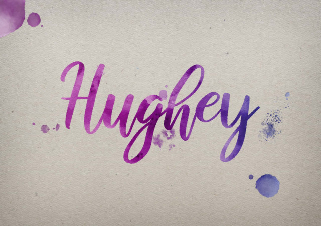 Free photo of Hughey Watercolor Name DP