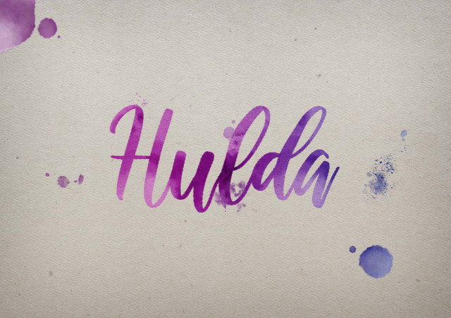 Free photo of Hulda Watercolor Name DP