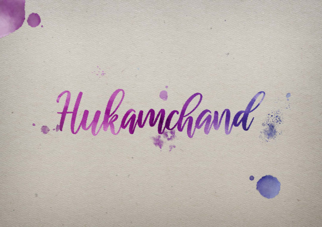 Free photo of Hukamchand Watercolor Name DP