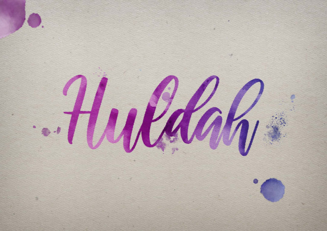Free photo of Huldah Watercolor Name DP