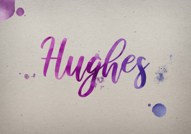 Free photo of Hughes Watercolor Name DP