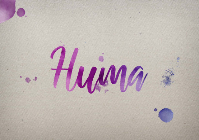 Free photo of Huma Watercolor Name DP