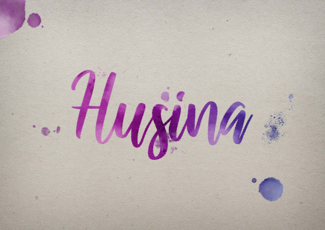 Free photo of Husina Watercolor Name DP