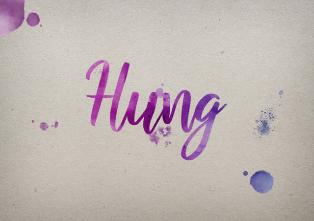 Free photo of Hung Watercolor Name DP