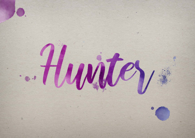 Free photo of Hunter Watercolor Name DP