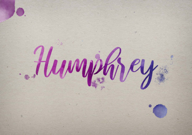 Free photo of Humphrey Watercolor Name DP