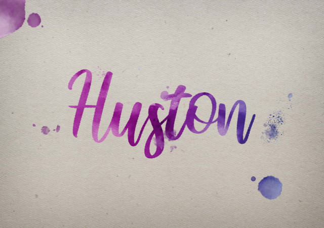 Free photo of Huston Watercolor Name DP