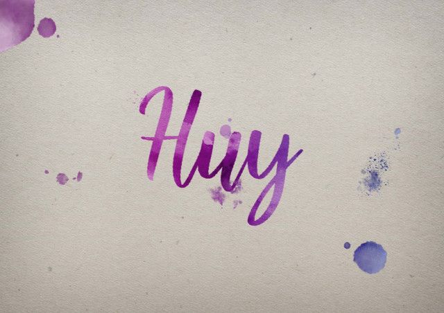 Free photo of Huy Watercolor Name DP