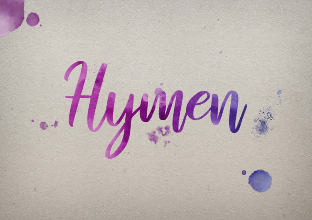 Free photo of Hymen Watercolor Name DP