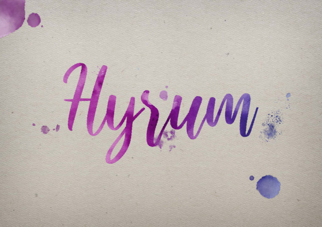 Free photo of Hyrum Watercolor Name DP