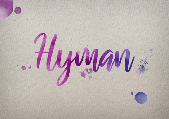 Free photo of Hyman Watercolor Name DP