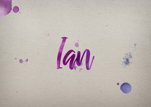 Free photo of Ian Watercolor Name DP