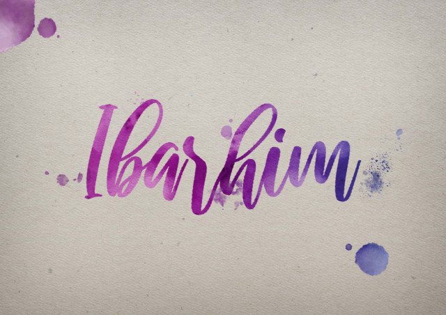 Free photo of Ibarhim Watercolor Name DP