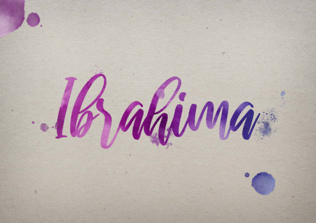 Free photo of Ibrahima Watercolor Name DP