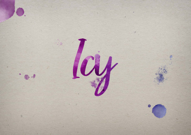 Free photo of Icy Watercolor Name DP