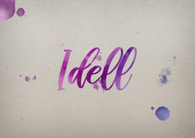 Free photo of Idell Watercolor Name DP