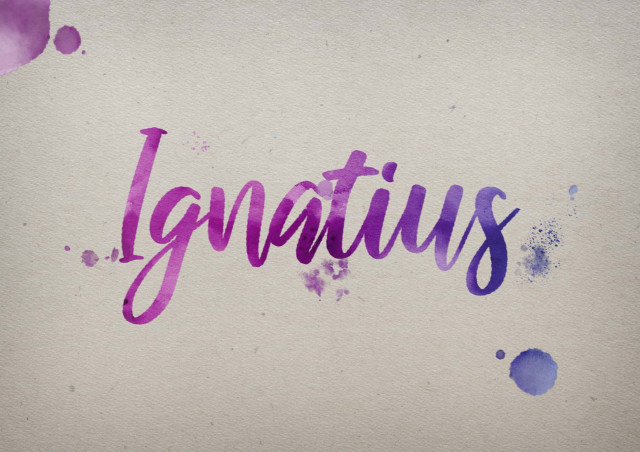 Free photo of Ignatius Watercolor Name DP