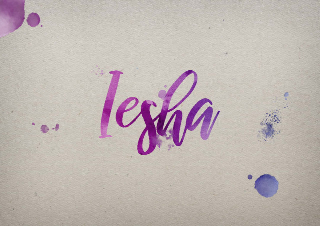 Free photo of Iesha Watercolor Name DP