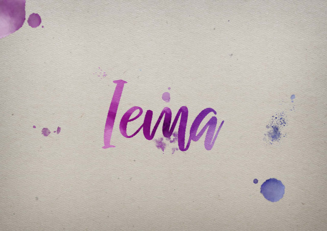 Free photo of Iema Watercolor Name DP