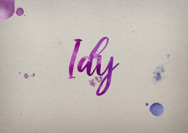 Free photo of Idy Watercolor Name DP