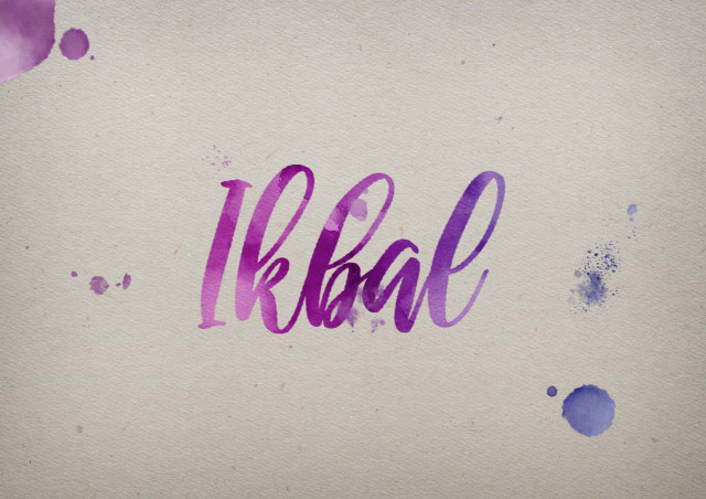 Free photo of Ikbal Watercolor Name DP