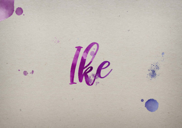 Free photo of Ike Watercolor Name DP