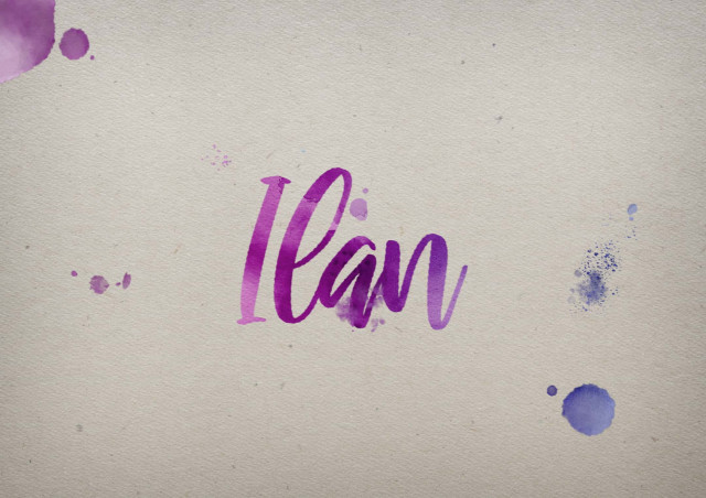 Free photo of Ilan Watercolor Name DP