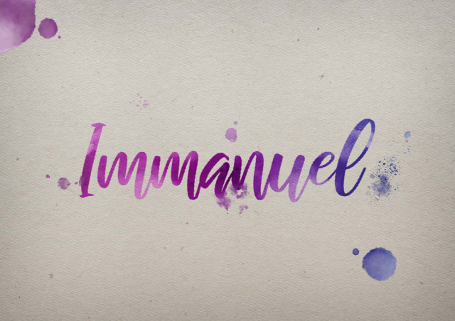 Free photo of Immanuel Watercolor Name DP