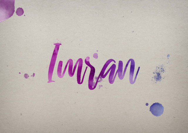 Free photo of Imran Watercolor Name DP