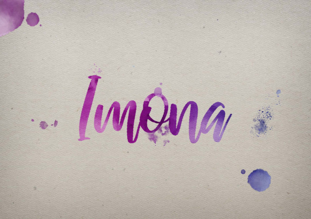 Free photo of Imona Watercolor Name DP