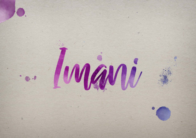 Free photo of Imani Watercolor Name DP