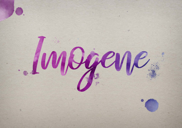 Free photo of Imogene Watercolor Name DP