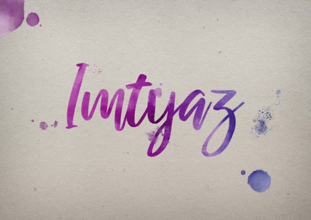 Free photo of Imtyaz Watercolor Name DP