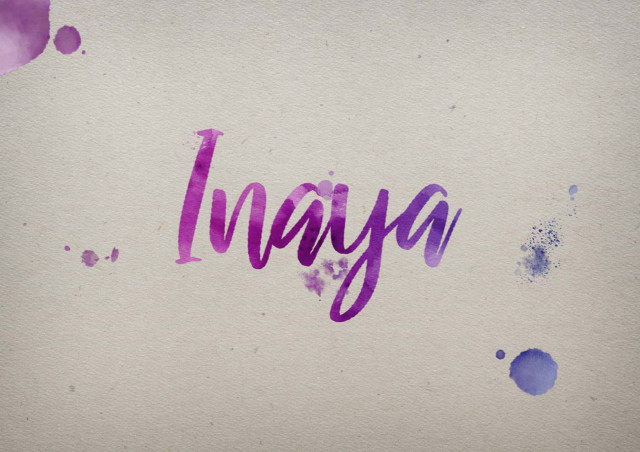 Free photo of Inaya Watercolor Name DP