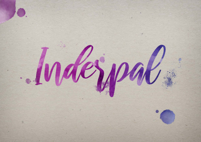 Free photo of Inderpal Watercolor Name DP