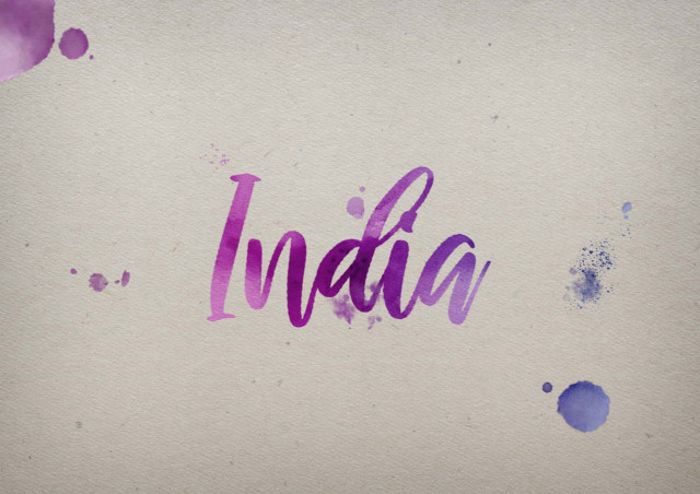 Free photo of India Watercolor Name DP