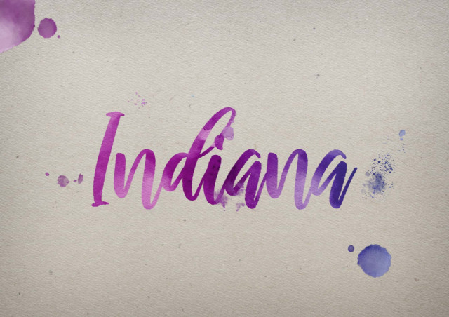 Free photo of Indiana Watercolor Name DP