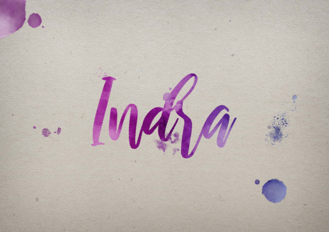 Free photo of Indra Watercolor Name DP