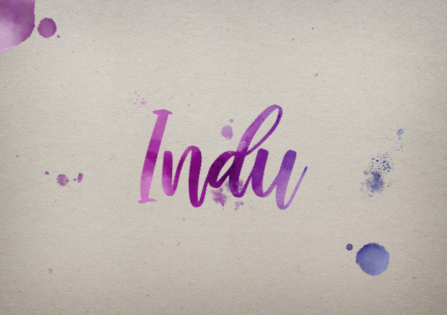 Free photo of Indu Watercolor Name DP