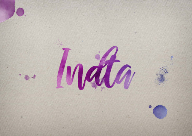 Free photo of Indta Watercolor Name DP