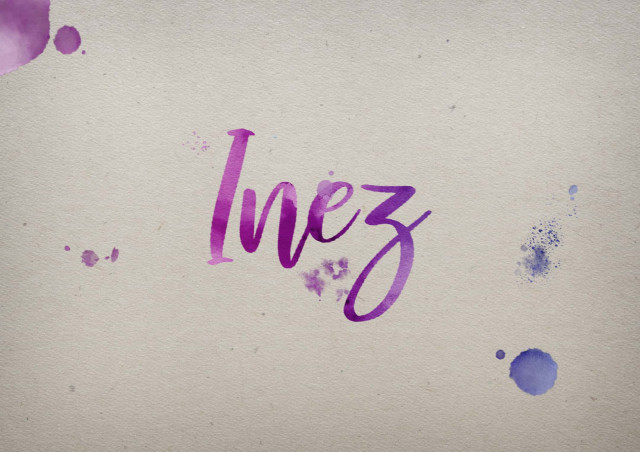 Free photo of Inez Watercolor Name DP