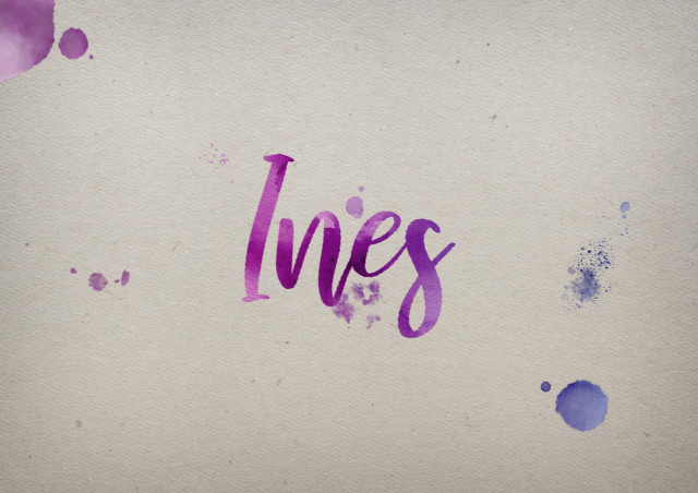 Free photo of Ines Watercolor Name DP