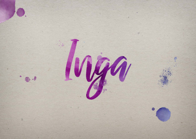 Free photo of Inga Watercolor Name DP