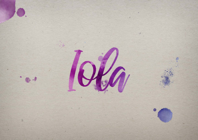 Free photo of Iola Watercolor Name DP
