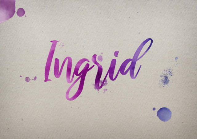 Free photo of Ingrid Watercolor Name DP