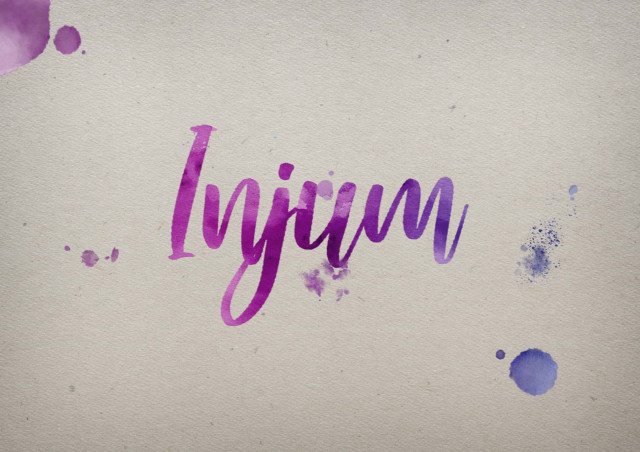 Free photo of Injum Watercolor Name DP