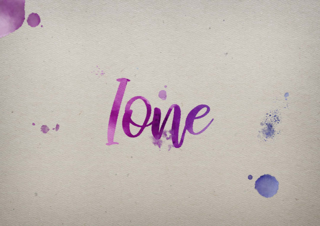 Free photo of Ione Watercolor Name DP